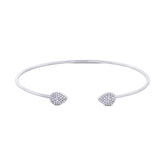 0.19ct 14k White Gold Diamond Bangle